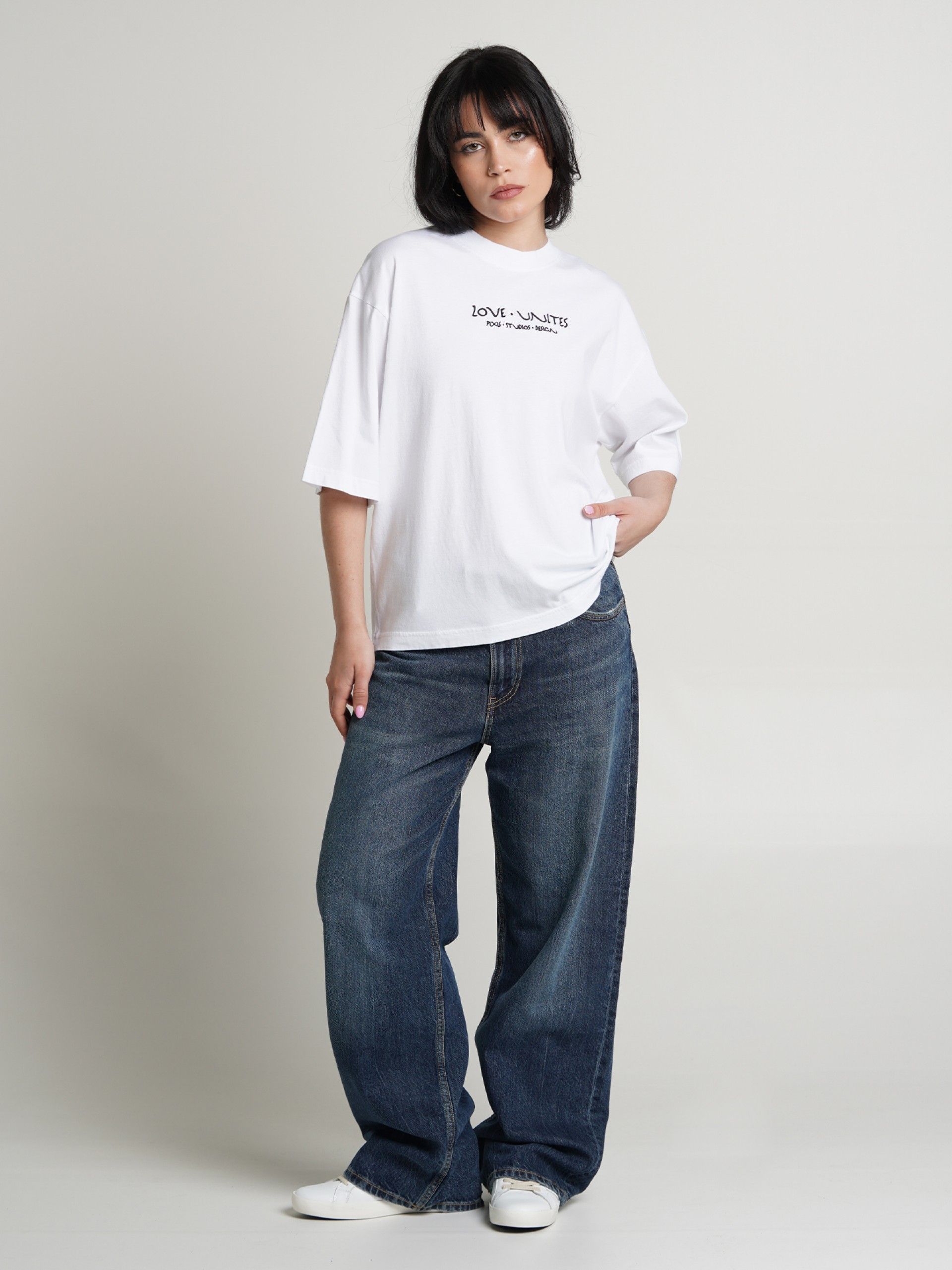 Pixis Love Unites White T-shirt