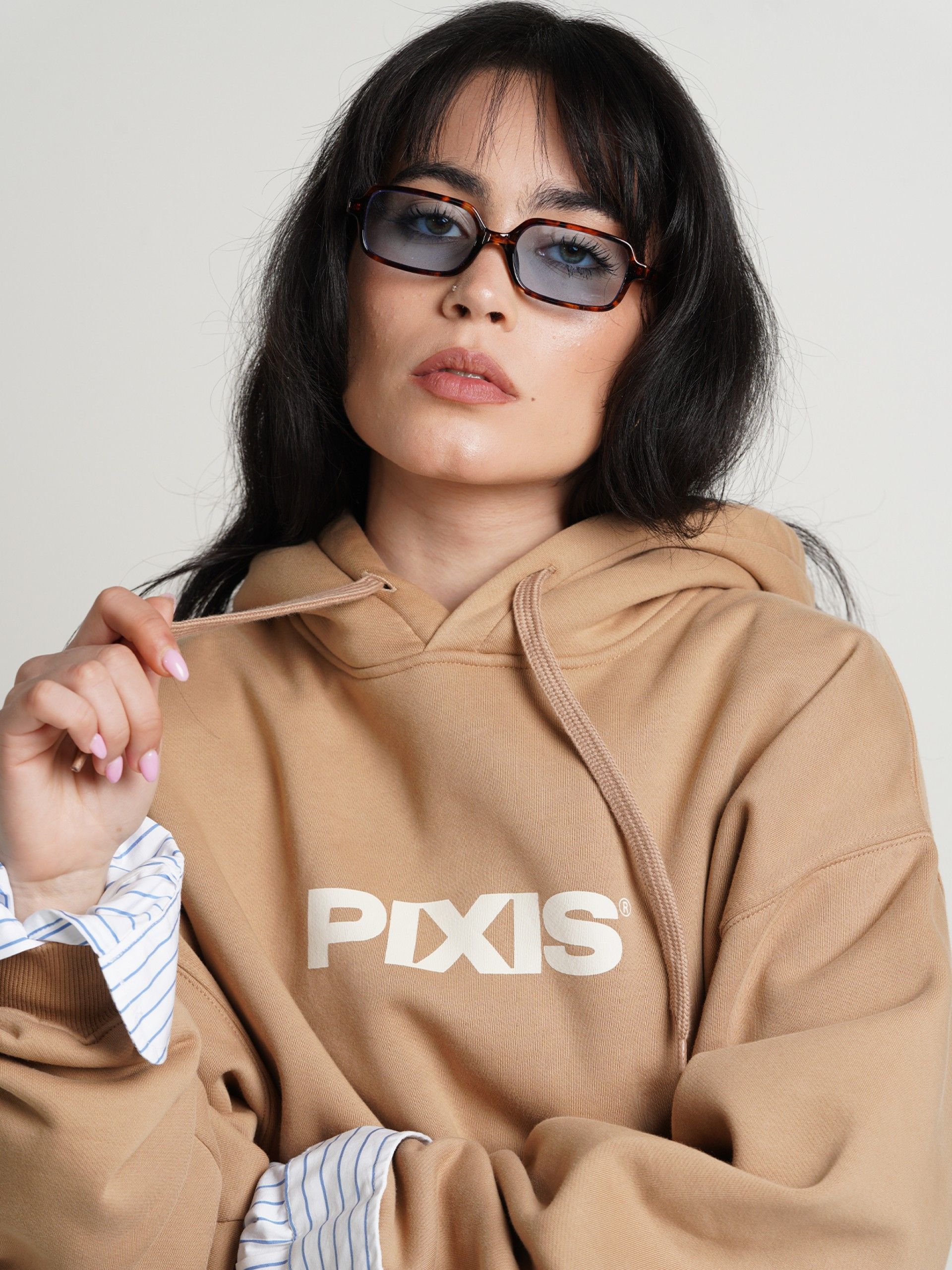 Sudadera con Capucha Pixis Dijon Camel