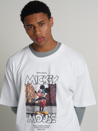 T-shirt Pixis Mickey Mouse Branca