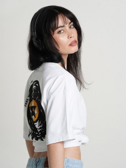 Camiseta Pixis Disco Blanca