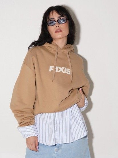 Sudadera con Capucha Pixis Dijon Camel