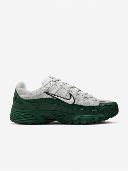 Nike P-6000 Premium Grey and Green Sneakers For Men