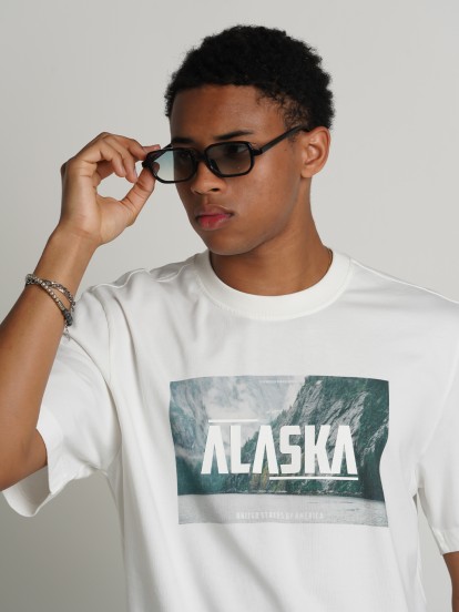 T-shirt Pixis Alaska Branca