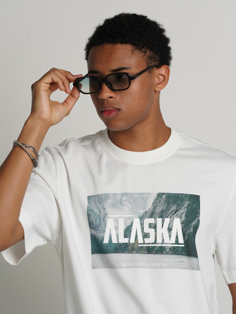 T-shirt Pixis Alaska Branca