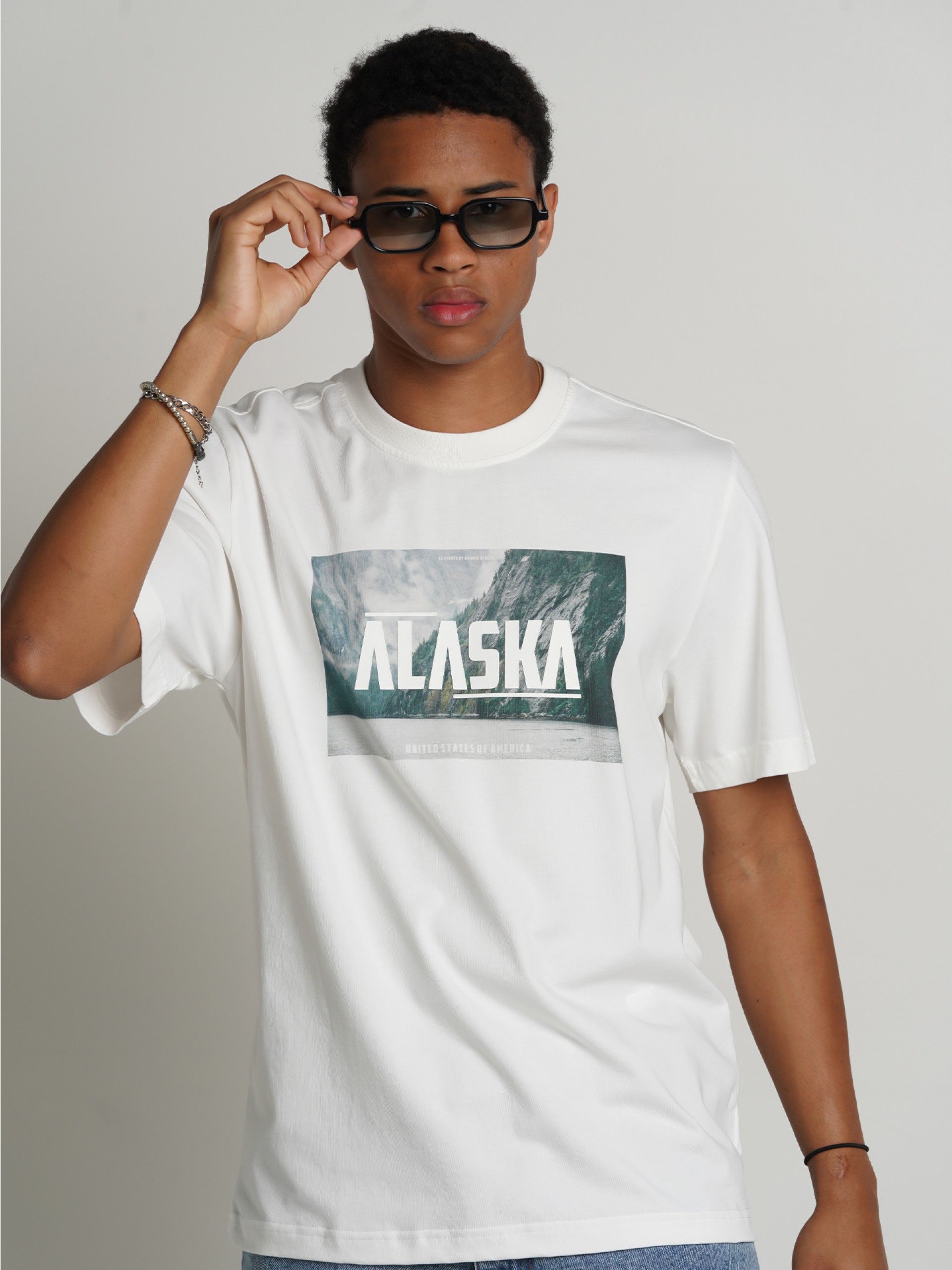 T-shirt Pixis Alaska Branca