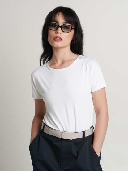 T-shirt Pixis Aqua Branca