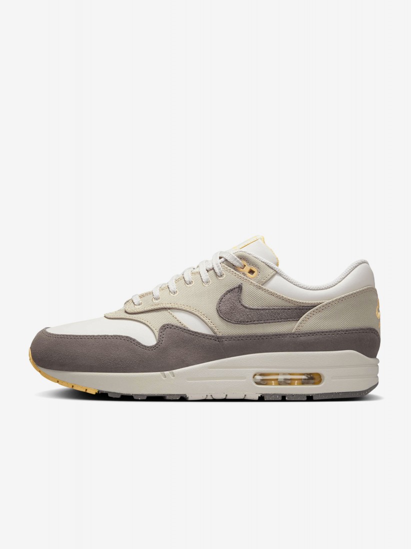 Nike Air Max 1 Premium Grey and Beige Sneakers For Men