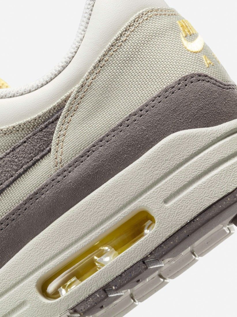 Nike Air Max 1 Premium Grey and Beige Sneakers For Men
