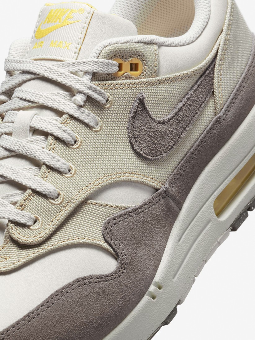 Nike Air Max 1 Premium Grey and Beige Sneakers For Men