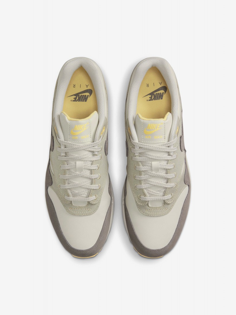 Nike Air Max 1 Premium Grey and Beige Sneakers For Men