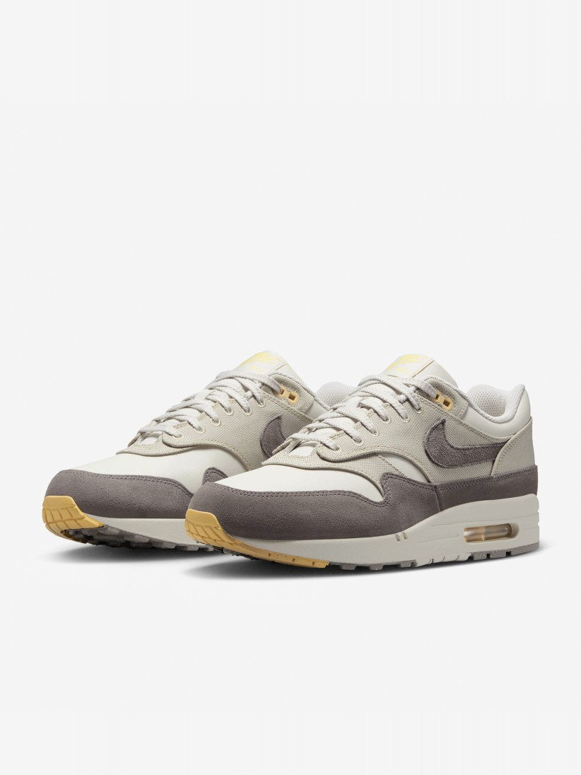 Nike Air Max 1 Premium Grey and Beige Sneakers For Men
