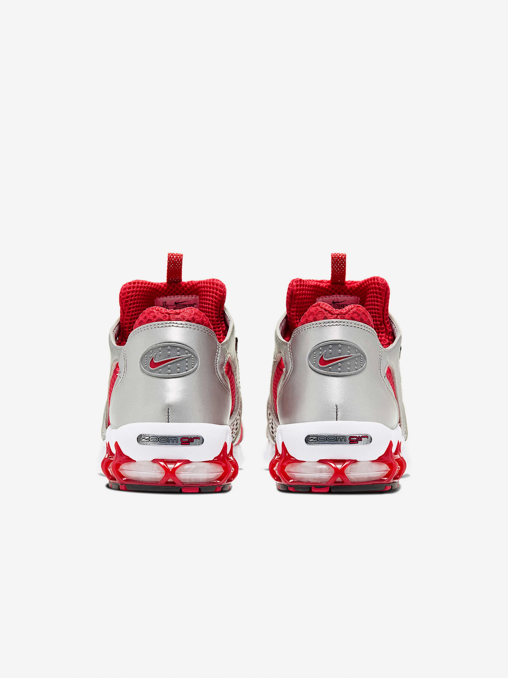Sapatilhas Nike Air Zoom Spiridon Cage 2 Prateadas e Vermelhas Para Homem