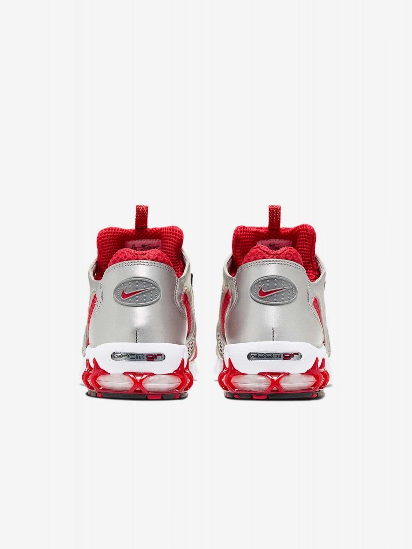 Zapatillas Nike Air Zoom Spiridon Cage 2 Plateadas y Rojas Para Hombre