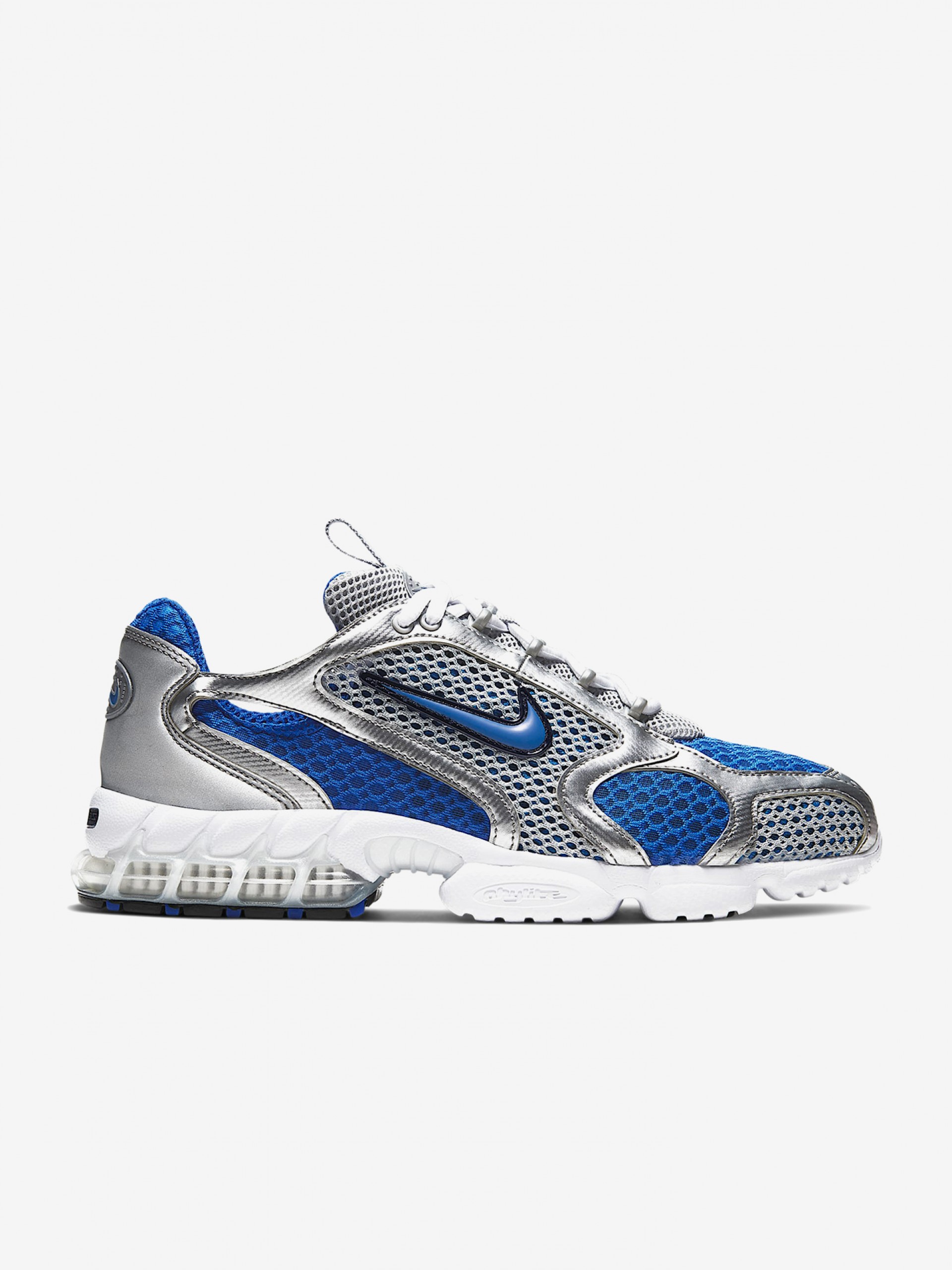 Sapatilhas Nike Air Zoom Spiridon Cage 2 Prateadas e Azuis Para Homem