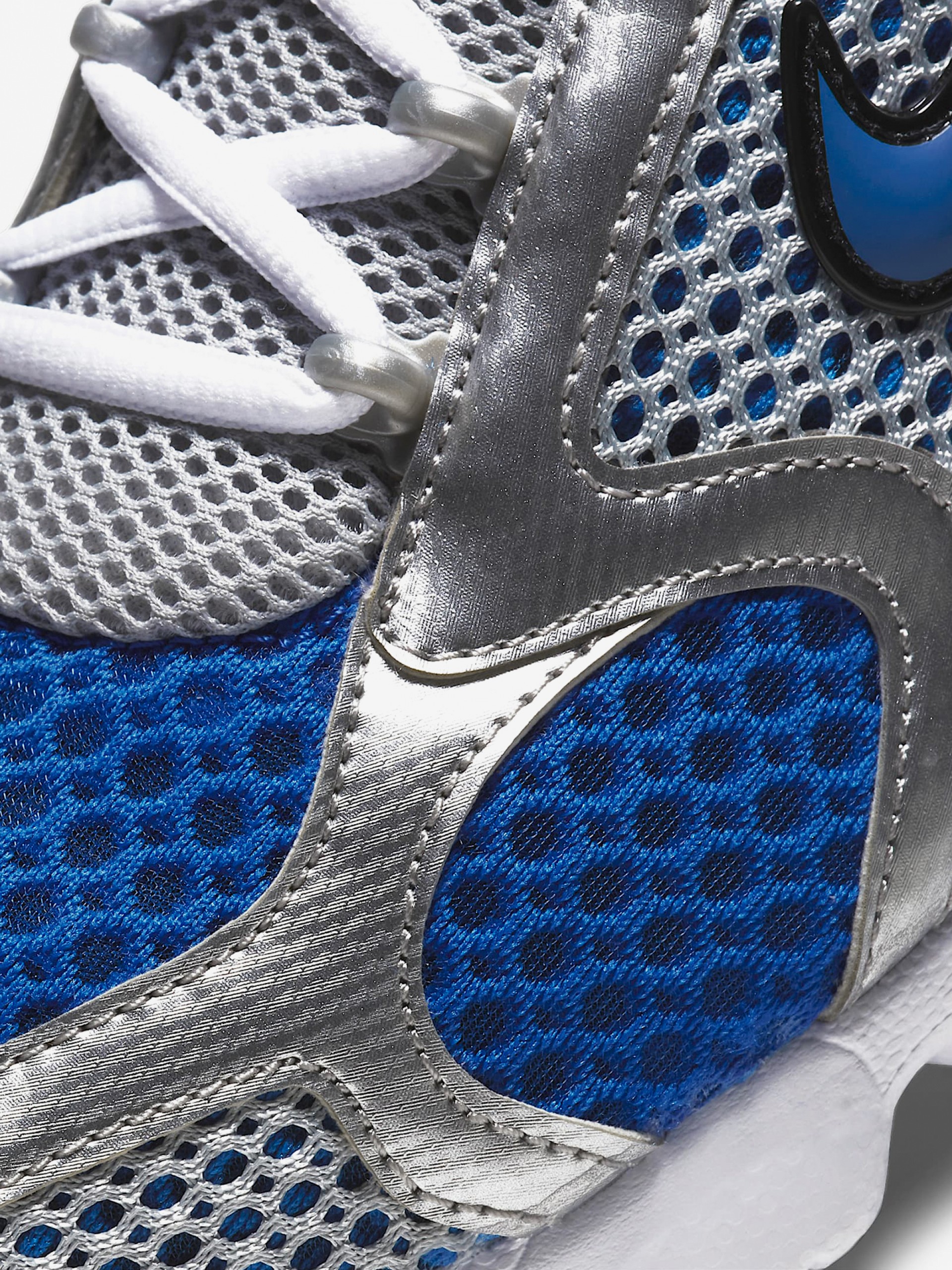 Sapatilhas Nike Air Zoom Spiridon Cage 2 Prateadas e Azuis Para Homem