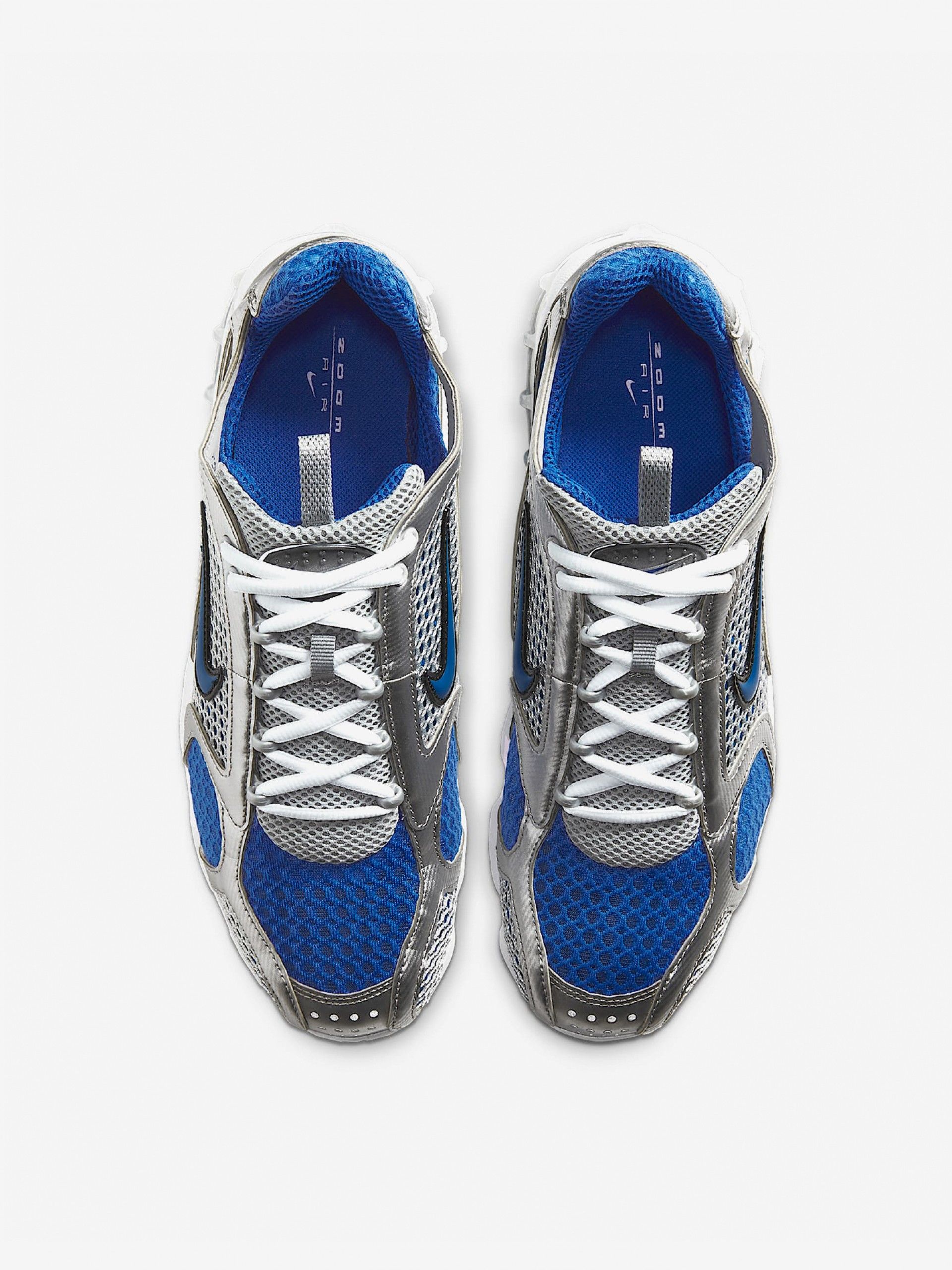 Sapatilhas Nike Air Zoom Spiridon Cage 2 Prateadas e Azuis Para Homem