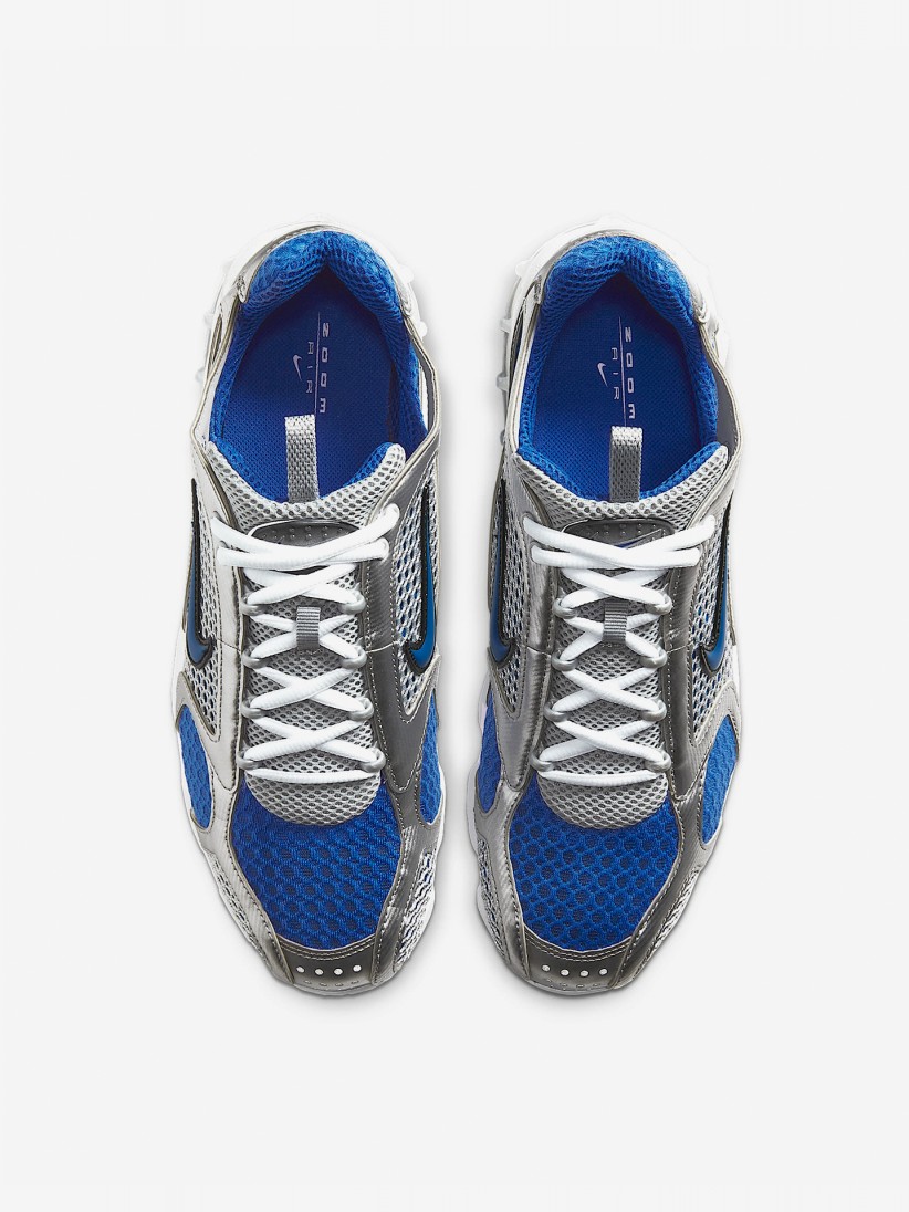 Sapatilhas Nike Air Zoom Spiridon Cage 2 Prateadas e Azuis Para Homem