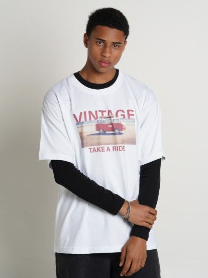 Pixis Vintage Summer White T-shirt