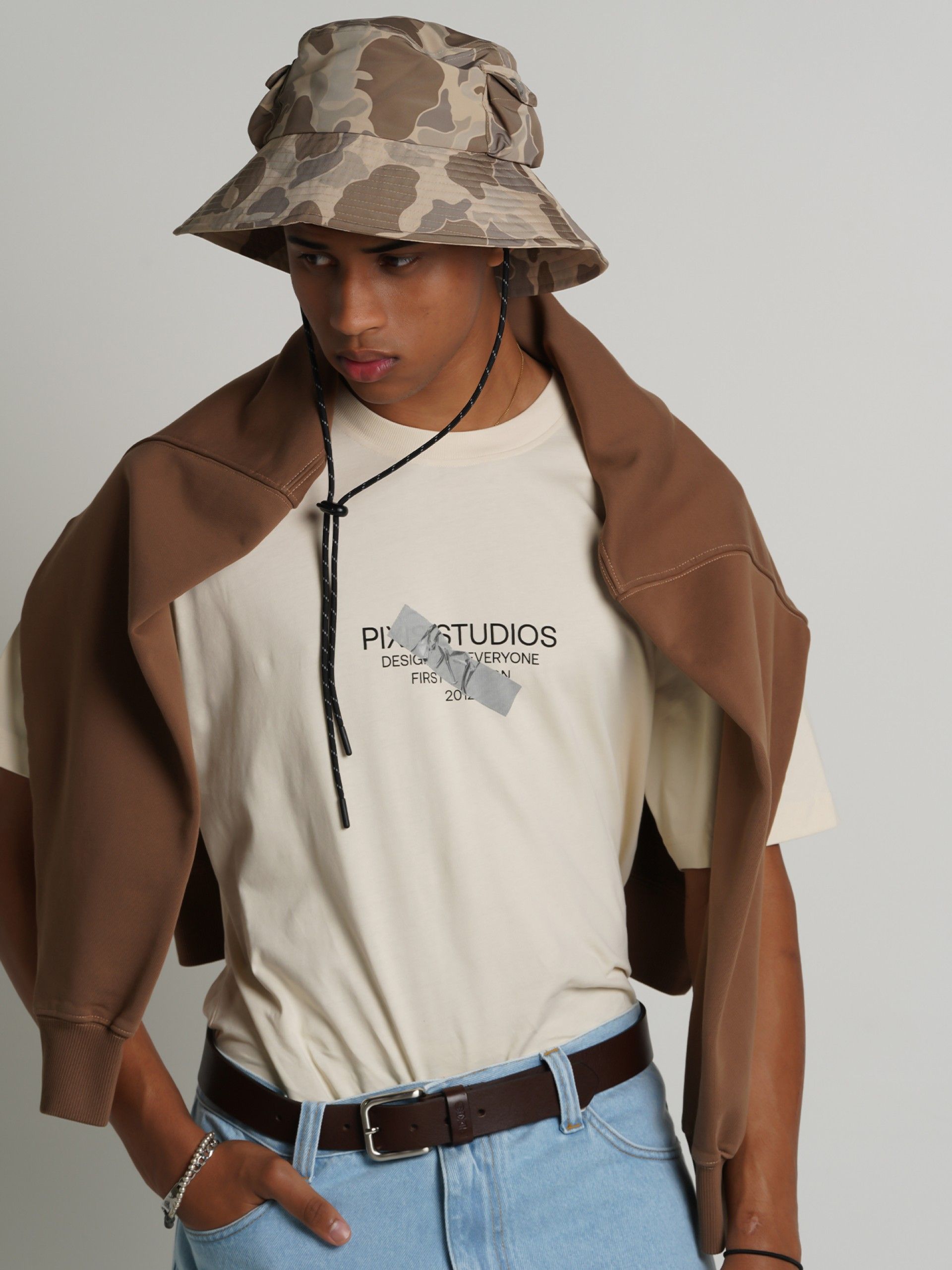 Camiseta Pixis The Design Beige