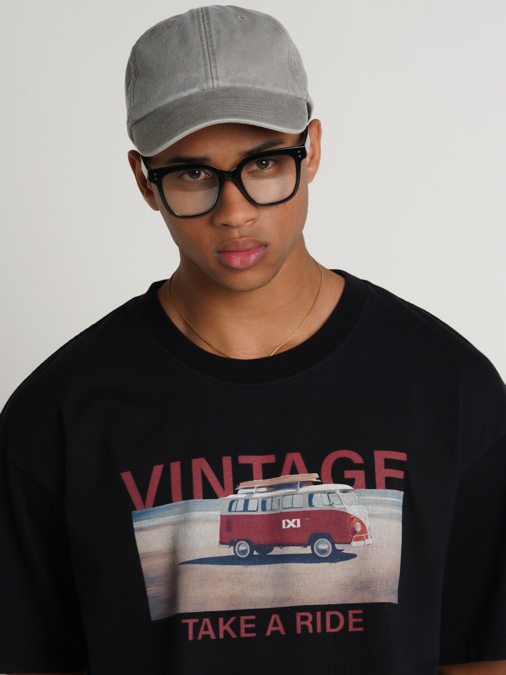 Pixis Vintage Summer Black T-shirt