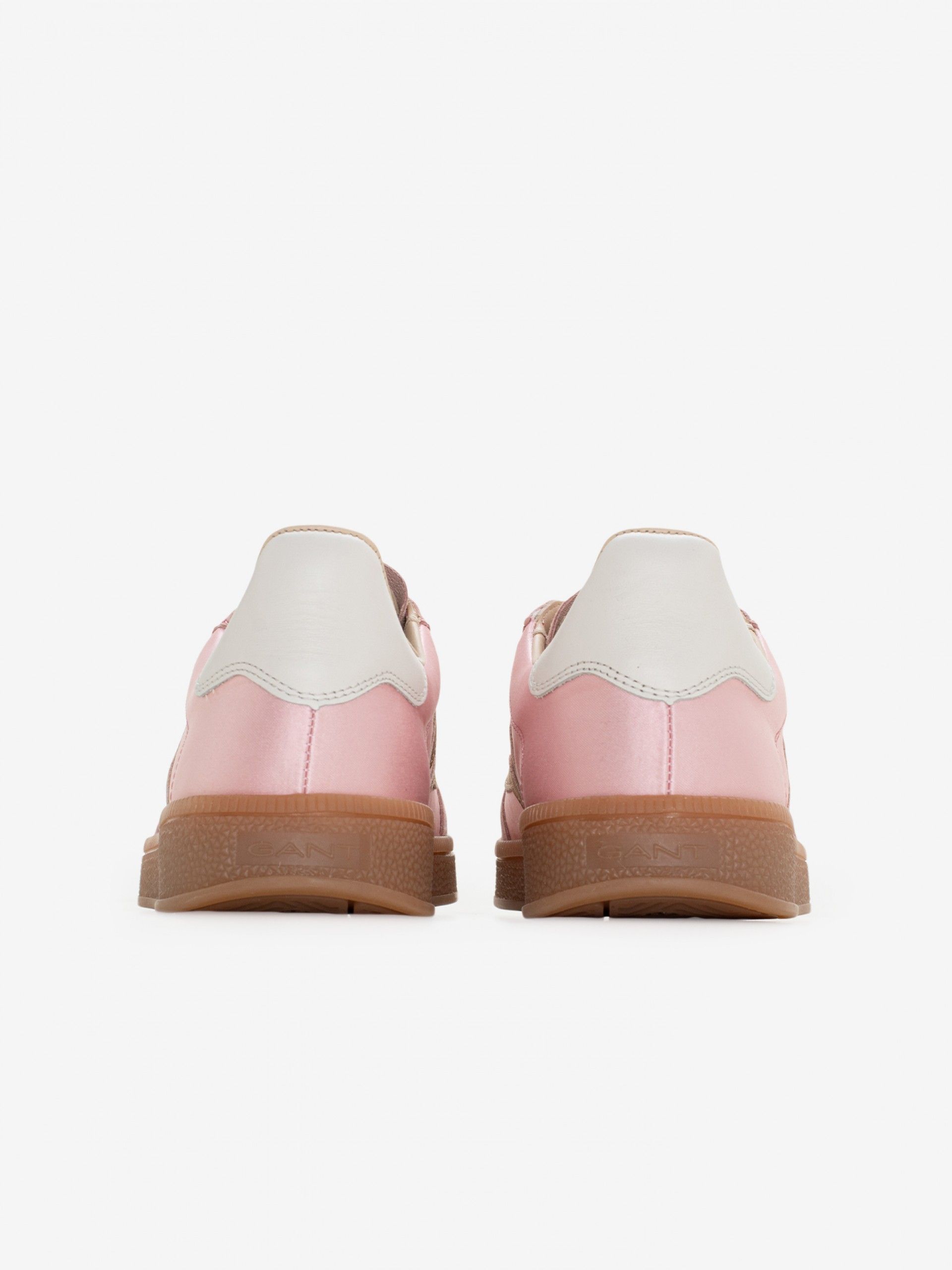 Sapatilhas Gant Cuzima Rosa Em Cetim e Camurça