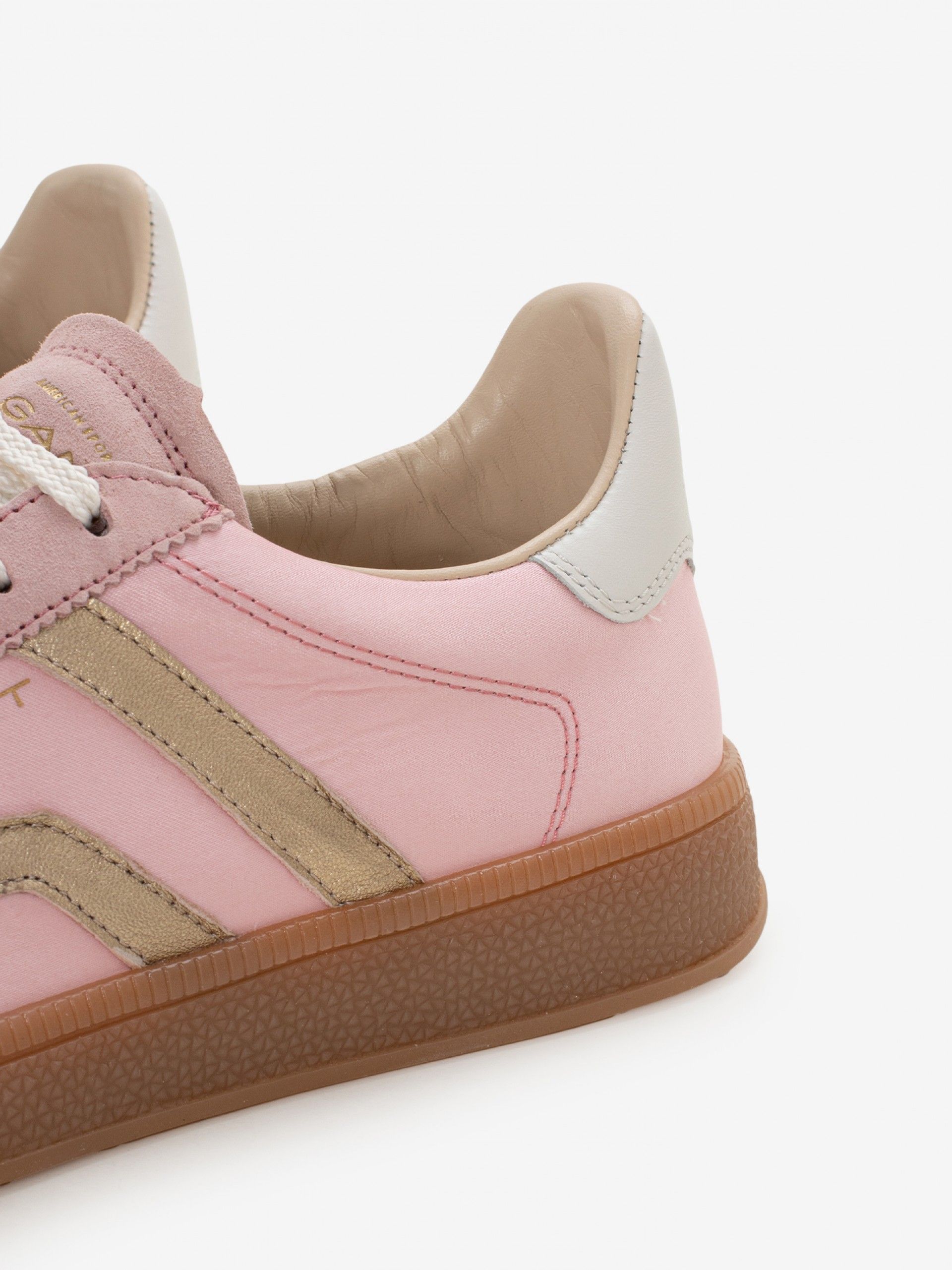 Sapatilhas Gant Cuzima Rosa Em Cetim e Camurça
