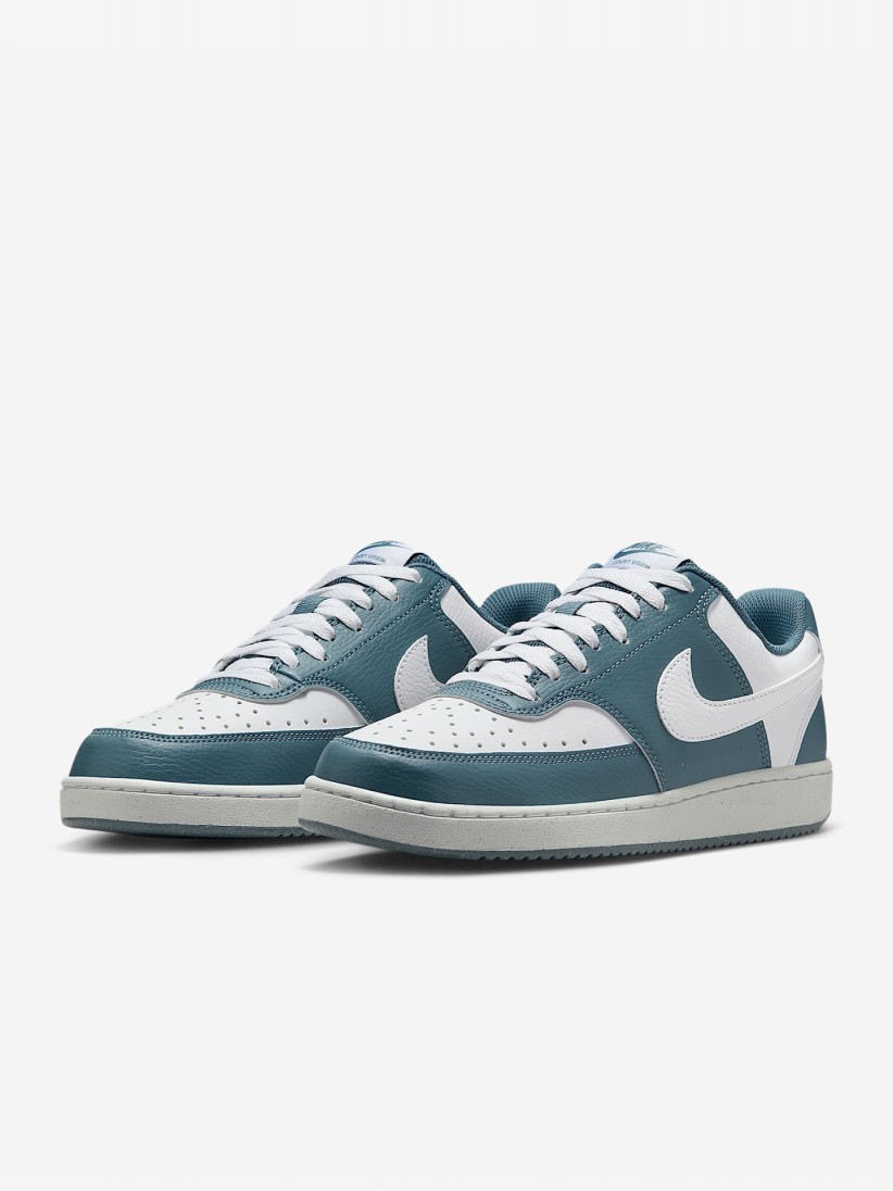 Nike Court Vision Low Next Nature Blue and White Sneakers For Women