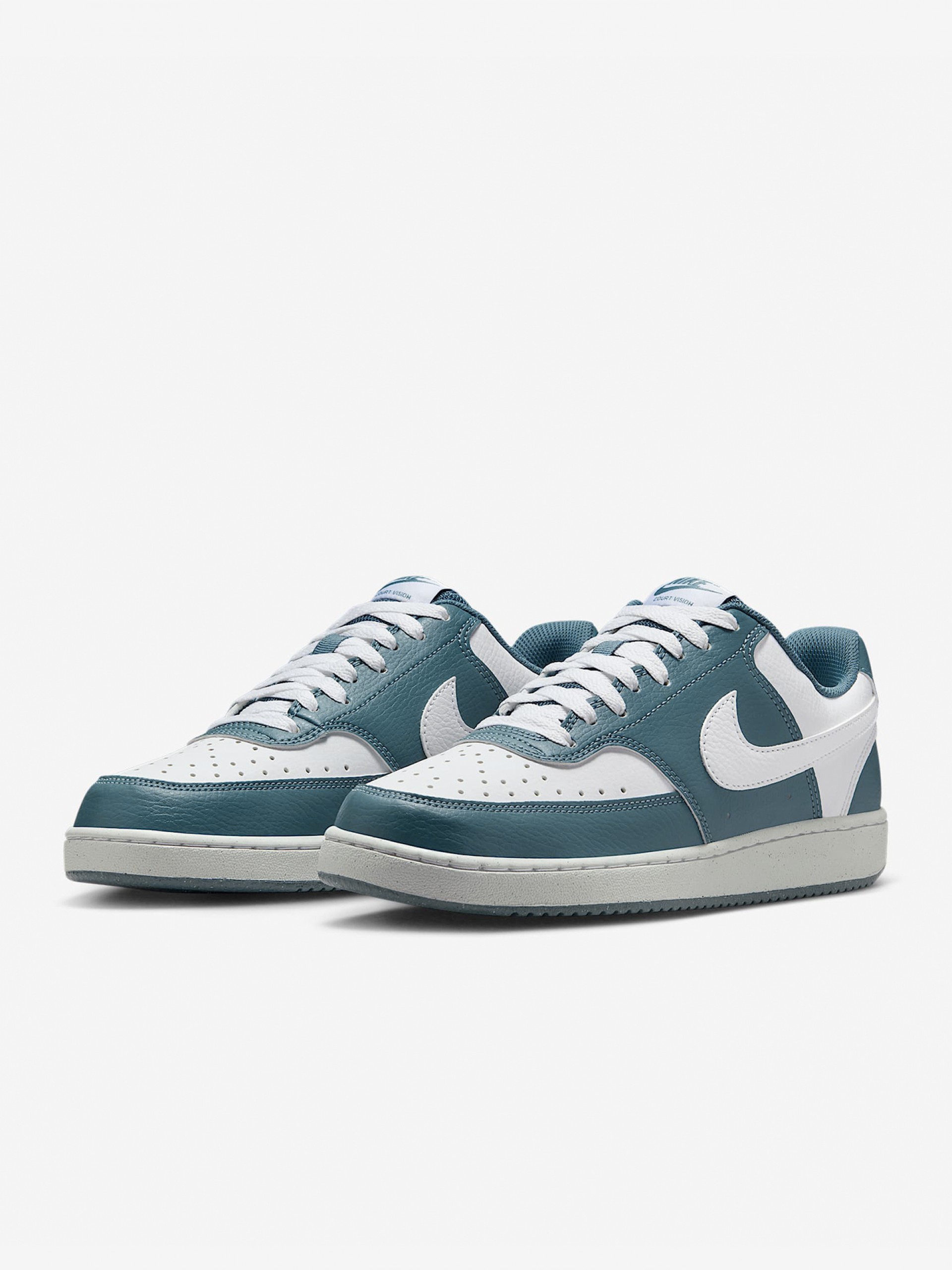 Sapatilhas Nike Court Vision Low Next Nature Azuis e Brancas Para Mulher