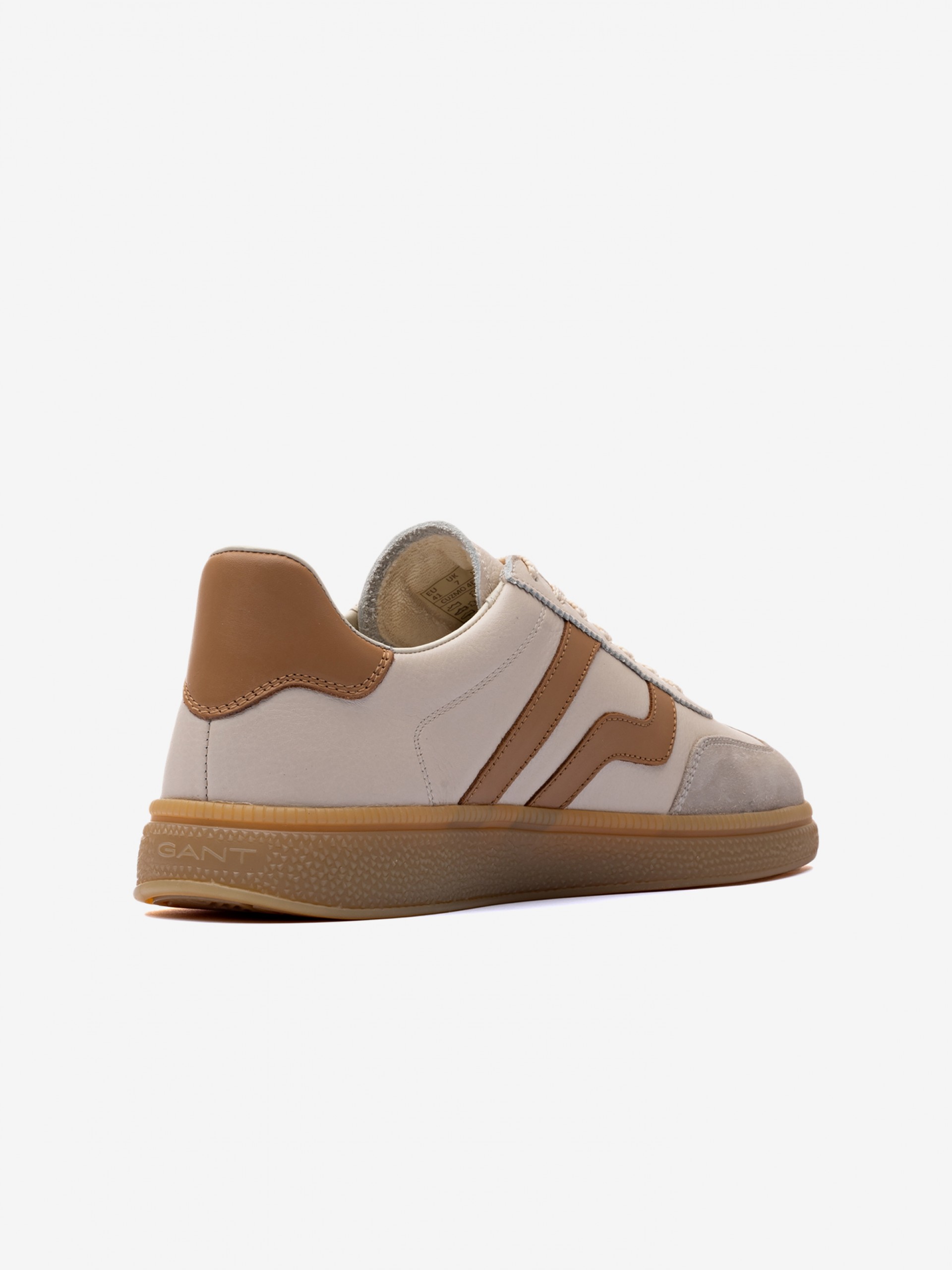 Sapatilhas Gant Cuzmo Bege Em Pele e Camurça