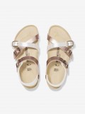 Birkenstock Kumba Birko-Flor Kids White and Rose Gold Sandals
