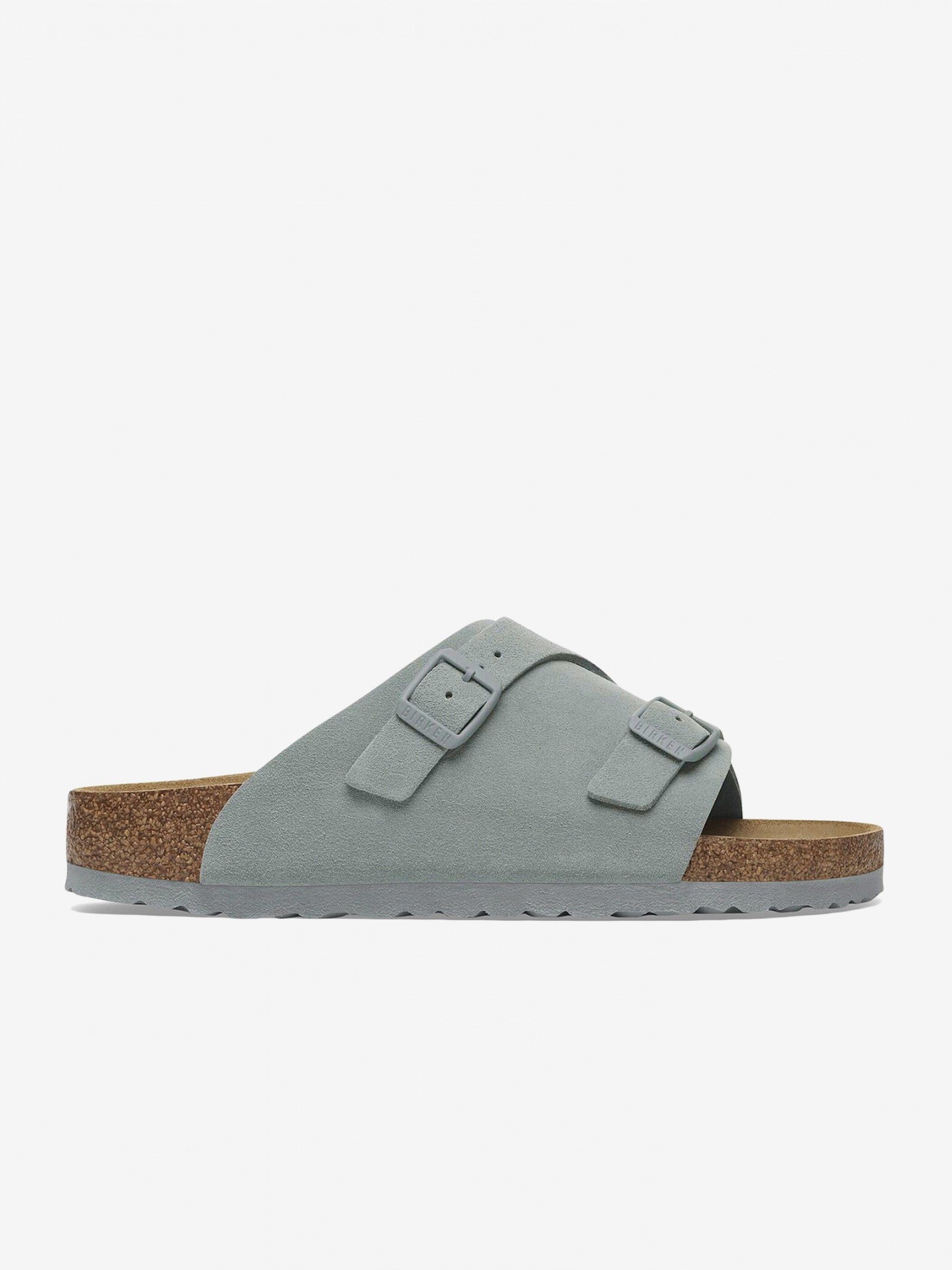 Chinelos Birkenstock Zurich Couro em Camurça Azuis