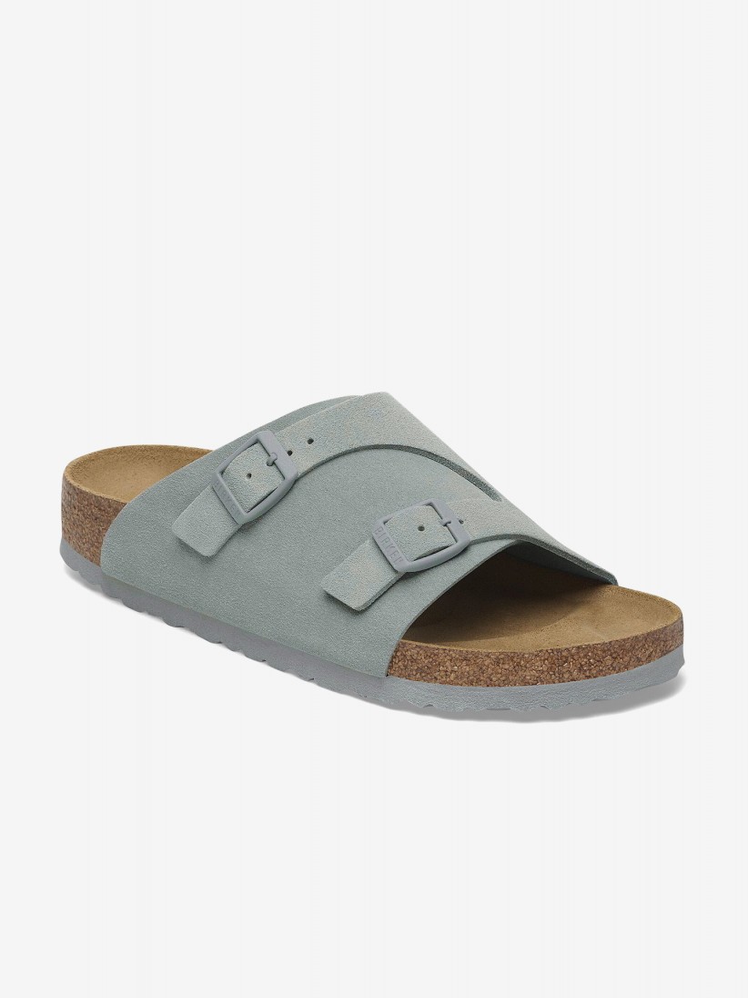 Chinelos Birkenstock Zurich Couro em Camura Azuis