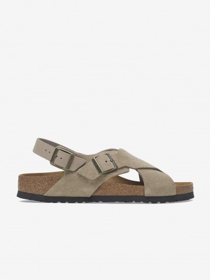 Birkenstock Tulum II Soft Footbed Eva Nubuck Suede Green Sandals