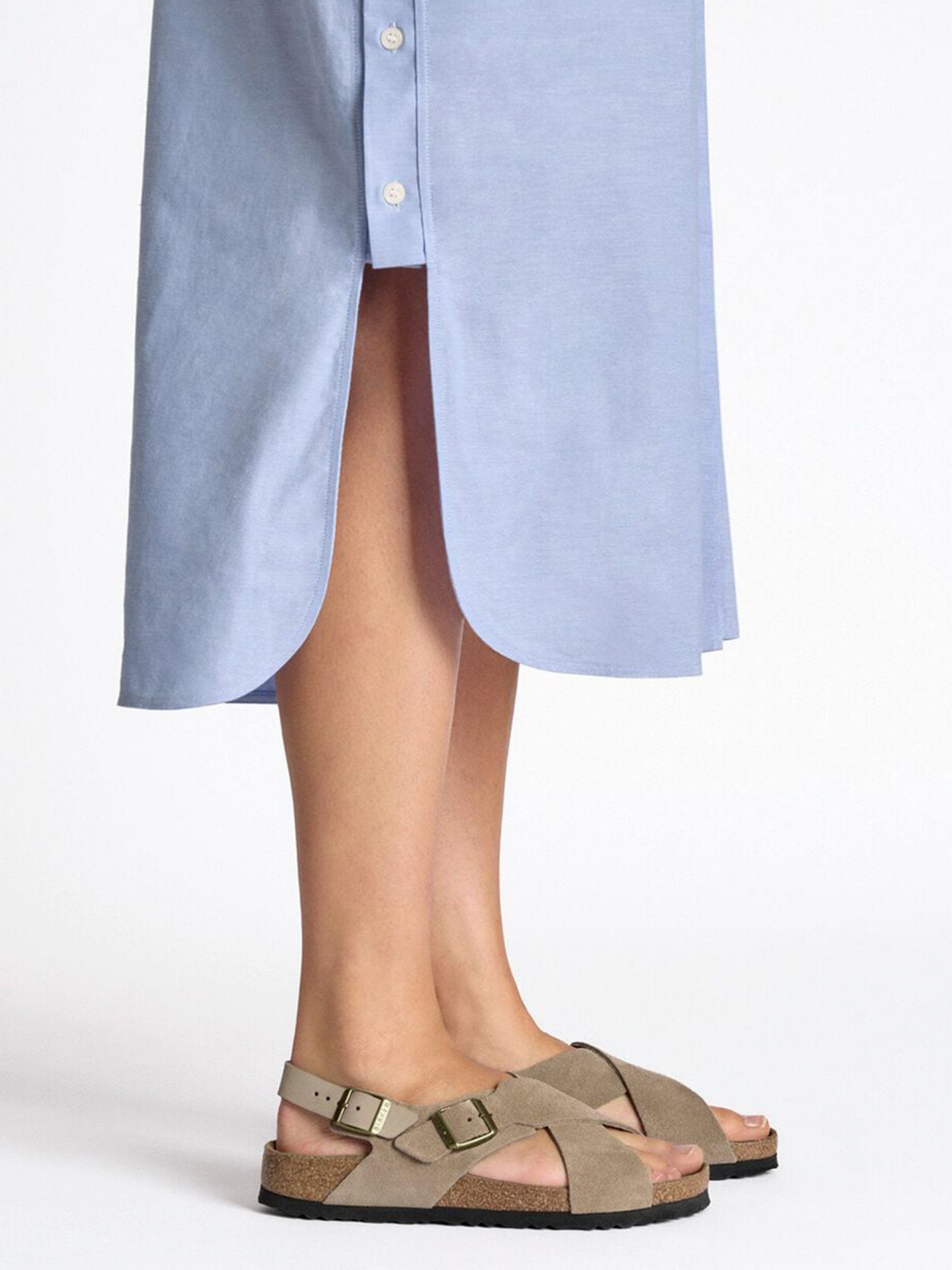 Sandálias Birkenstock Tulum II Soft Footbed Eva Nobuck Camurça Verdes