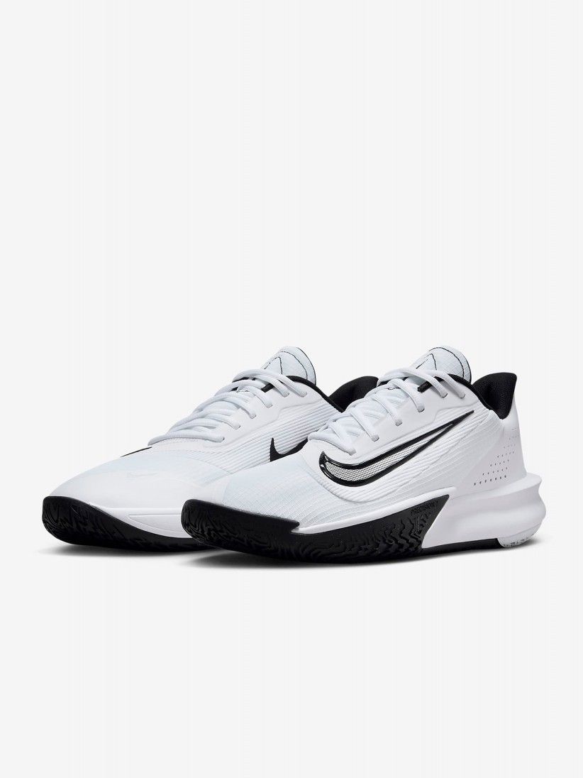 Nike Precision 7 White and Black Basketball Trainers For Men