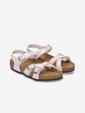 Sandlias Birkenstock Kumba Birko-Flor Com Relevo Kids Rosa