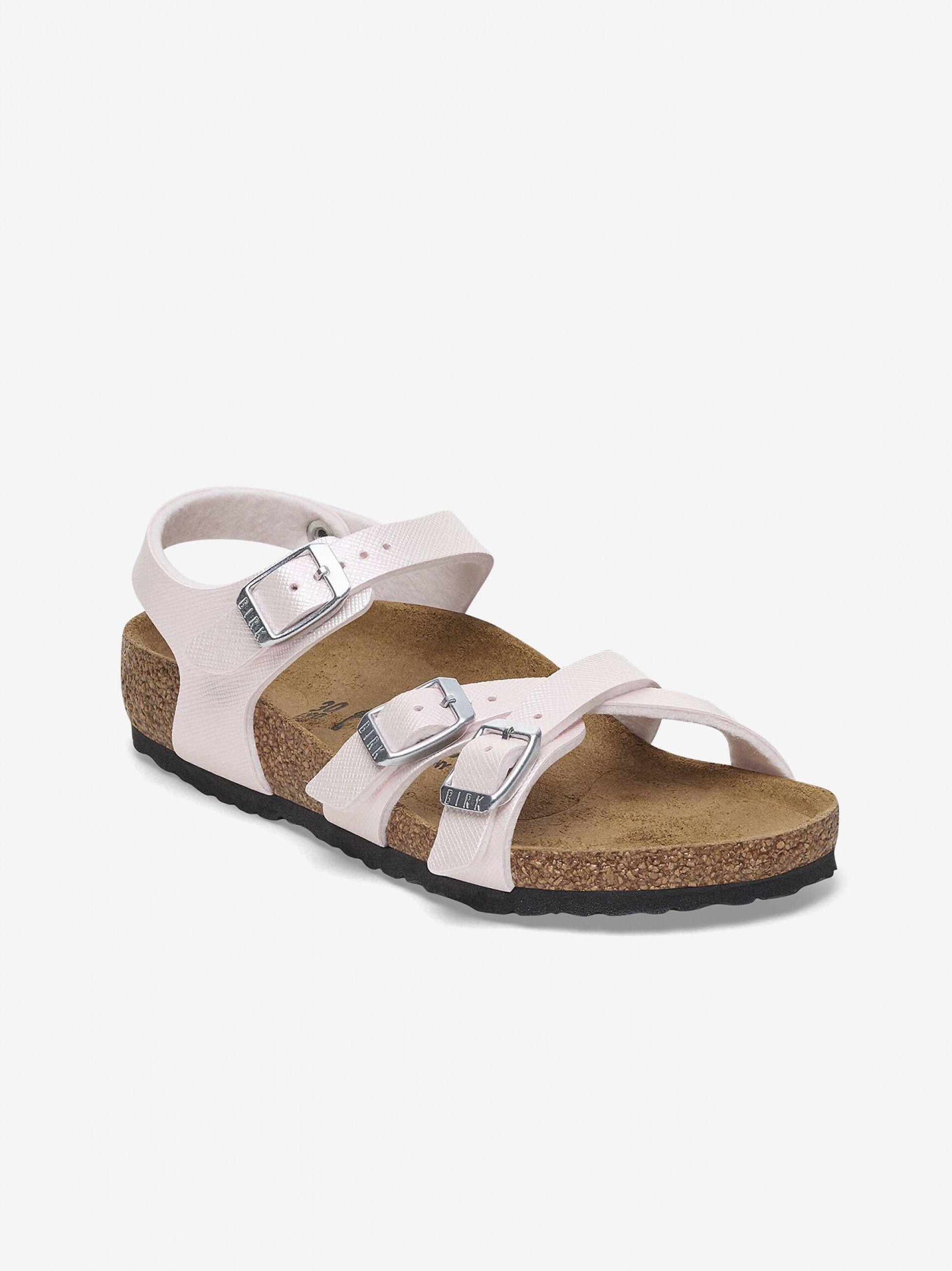 Sandalias Birkenstock Kumba Birko-Flor Con Relieve Kids Rosa