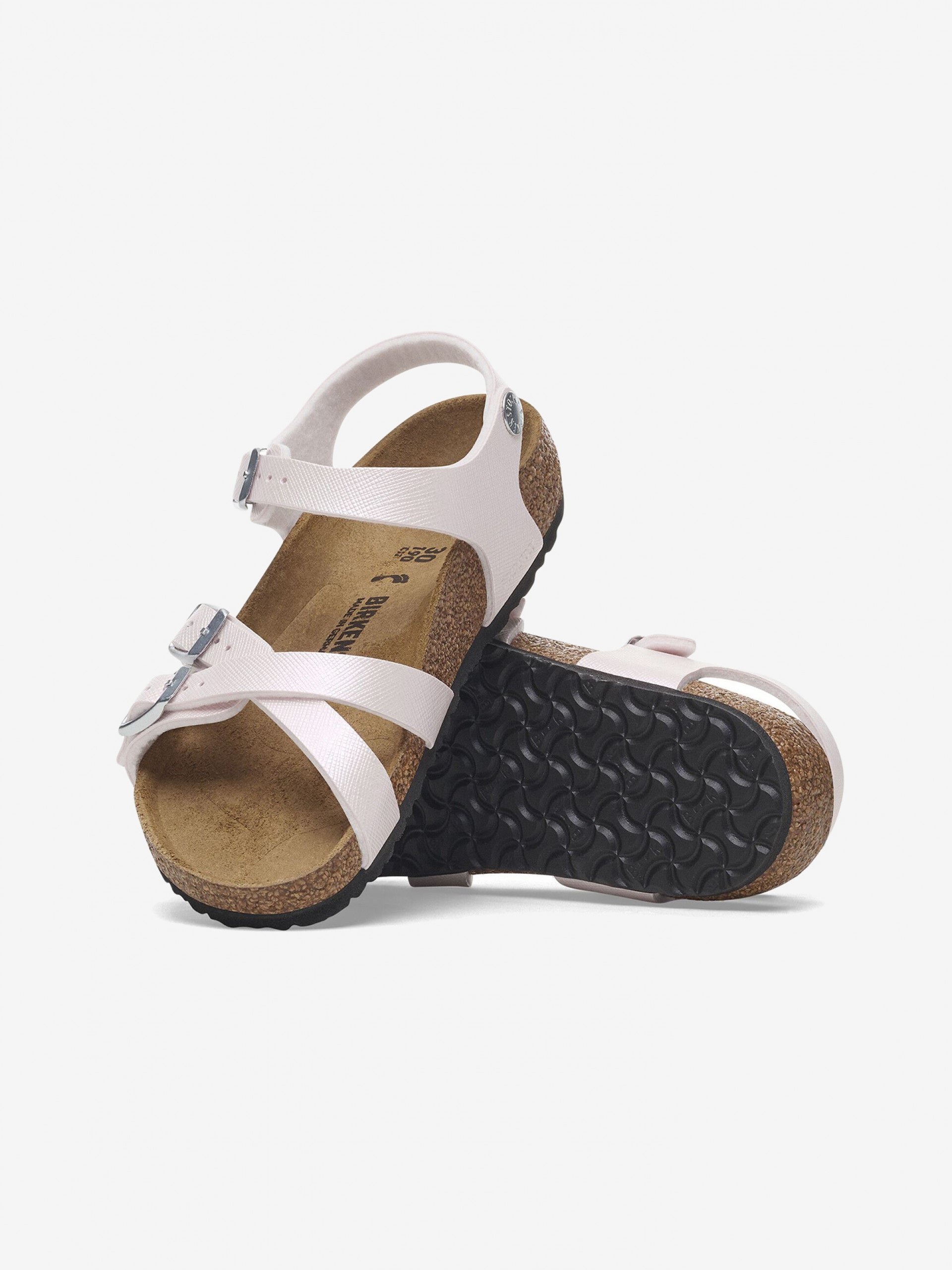 Sandalias Birkenstock Kumba Birko-Flor Con Relieve Kids Rosa