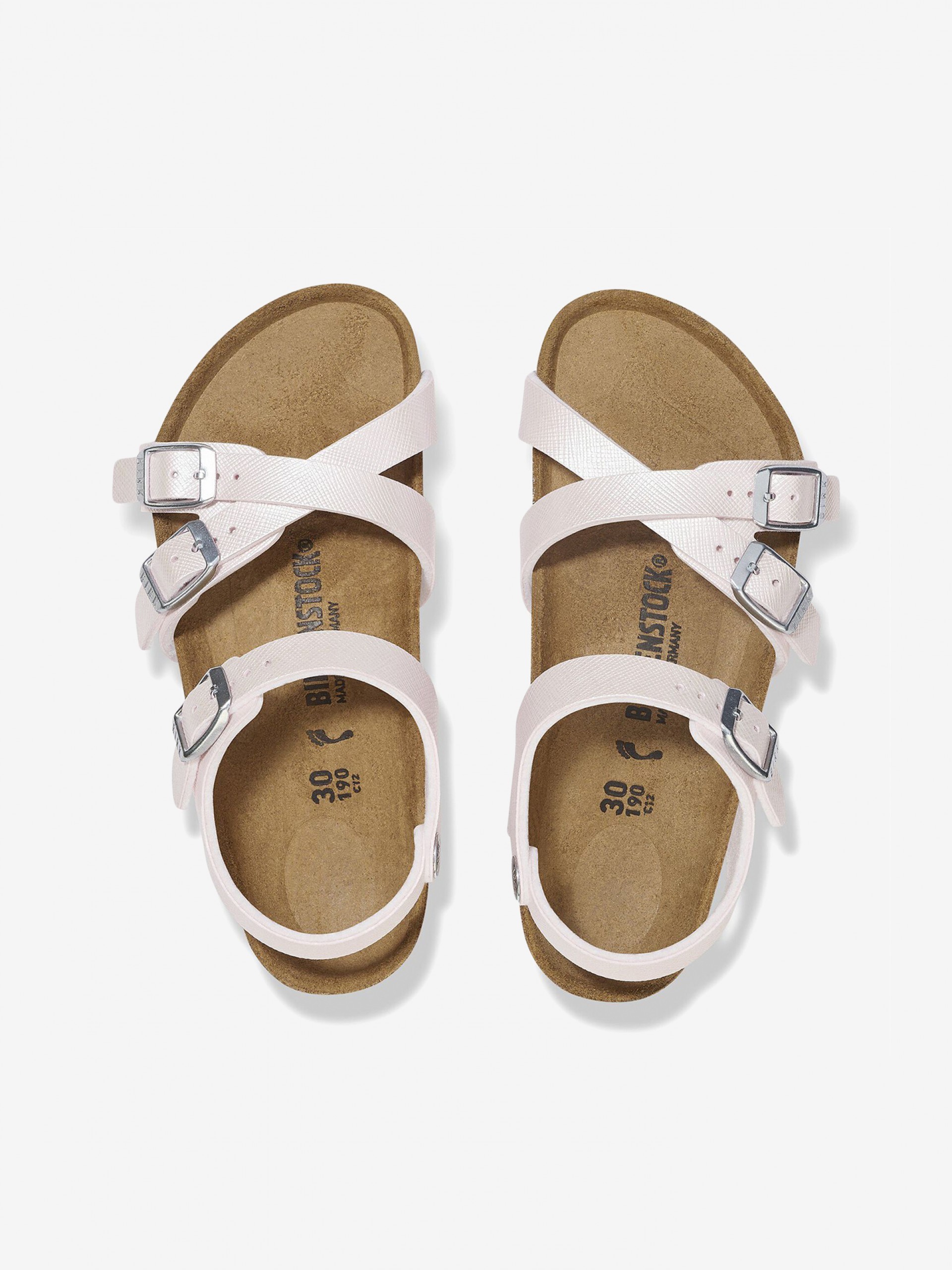 Sandalias Birkenstock Kumba Birko-Flor Con Relieve Kids Rosa