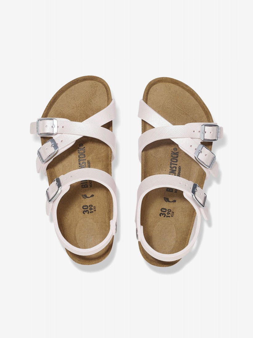 Sandlias Birkenstock Kumba Birko-Flor Com Relevo Kids Rosa