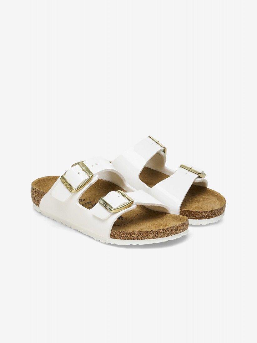 Chinelos Birkenstock Arizona Birko-Flor Kids Brancos