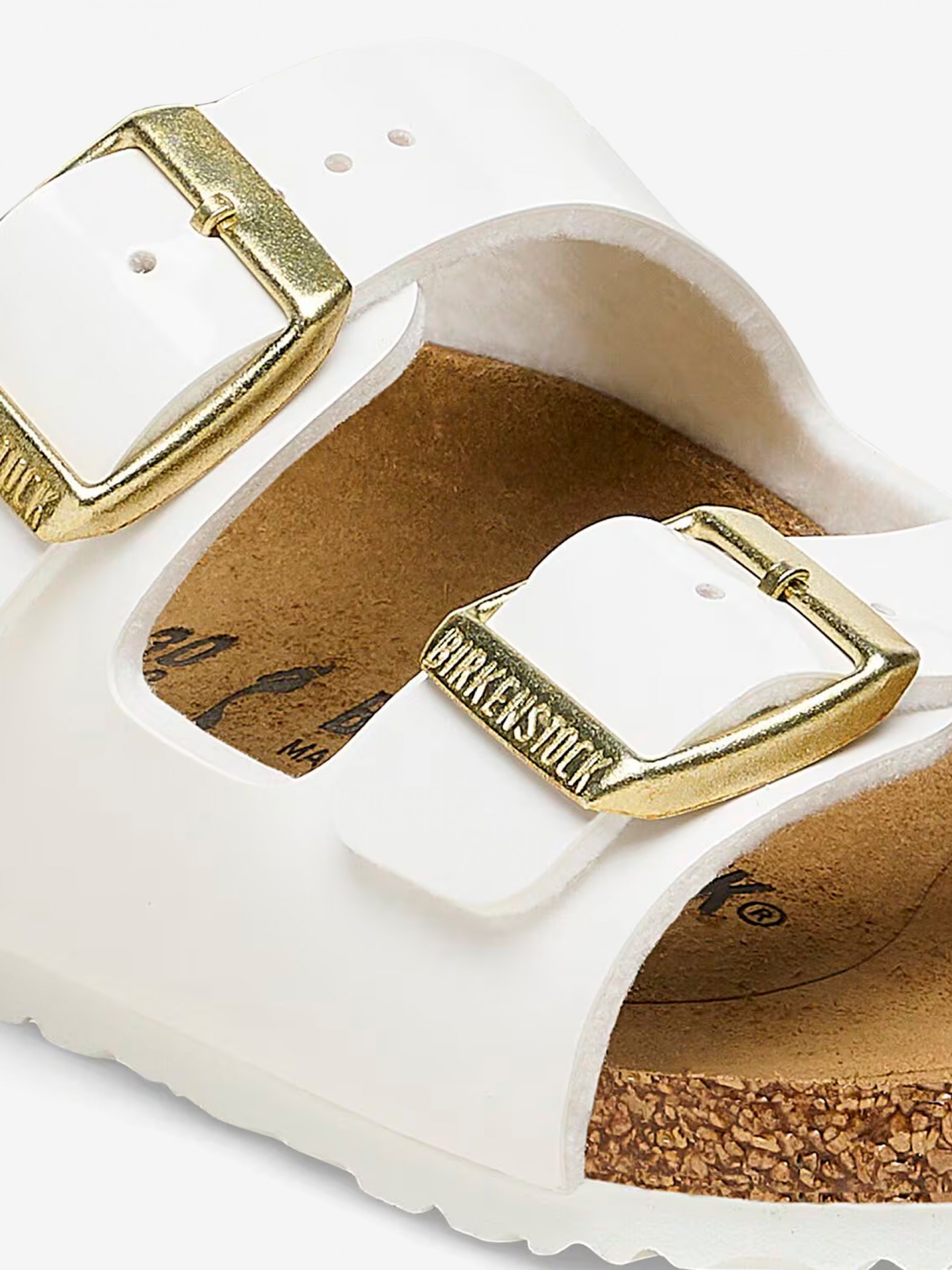 Chinelos Birkenstock Arizona Birko-Flor Kids Brancos