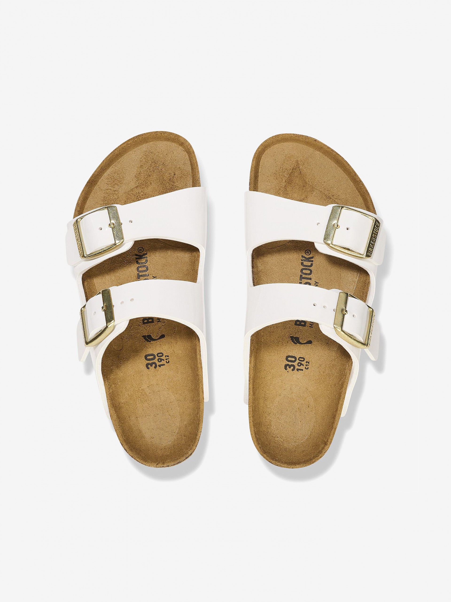 Chinelos Birkenstock Arizona Birko-Flor Kids Brancos