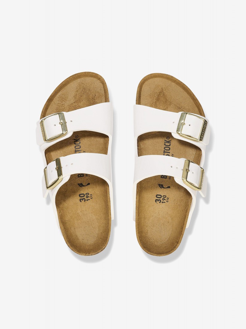 Chinelos Birkenstock Arizona Birko-Flor Kids Brancos