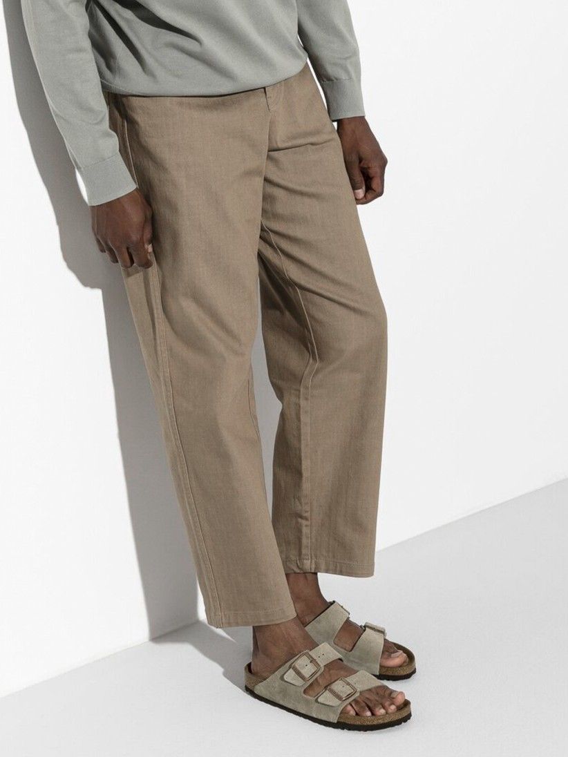 Birkenstock Arizona Suede Leather Grey Slides