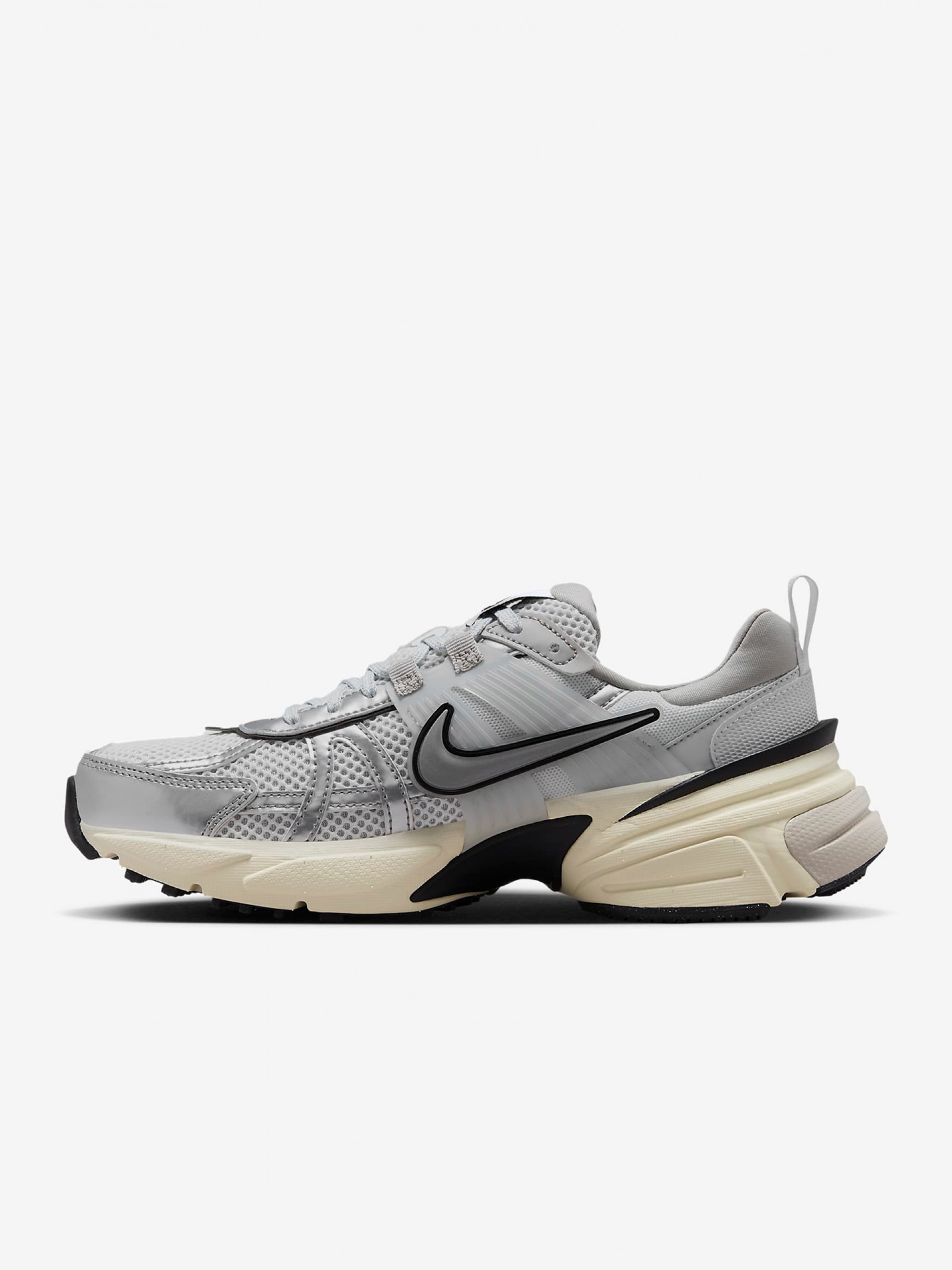 Sapatilhas Nike V2K Run Prateadas e Brancas Para Mulher