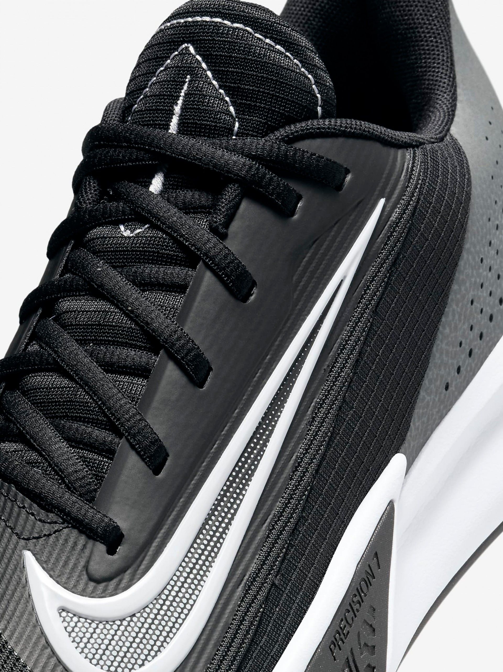 Zapatillas de Baloncesto Nike Precision 7 Negras y Grises Para Hombre