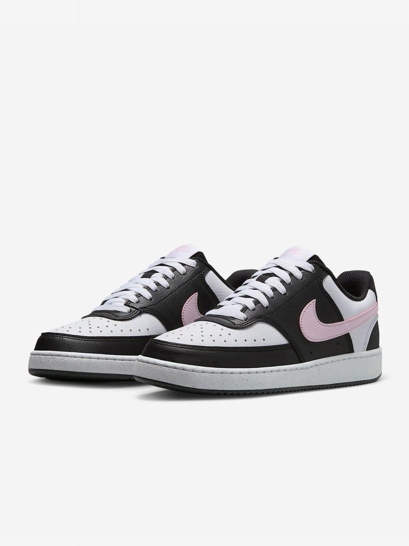 Nike Court Vision Low Next Nature Black and Pink Sneakers For Women