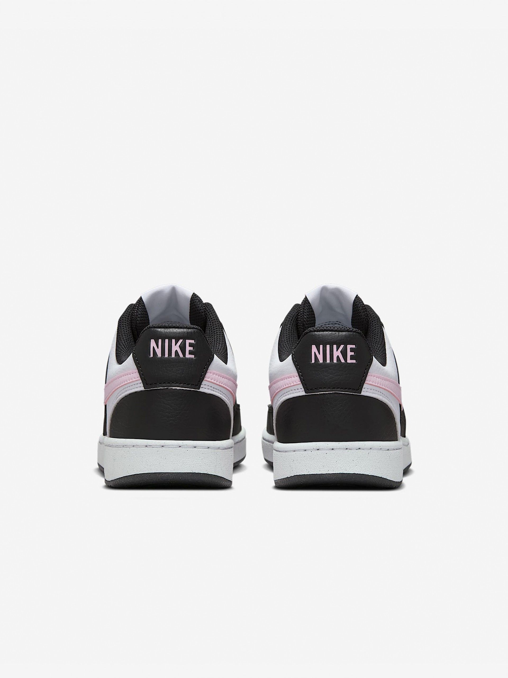 Sapatilhas Nike Court Vision Low Next Nature Pretas e Rosa Para Mulher