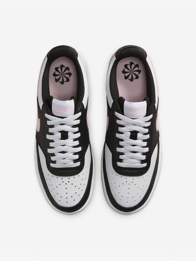Nike Court Vision Low Next Nature Black and Pink Sneakers For Women